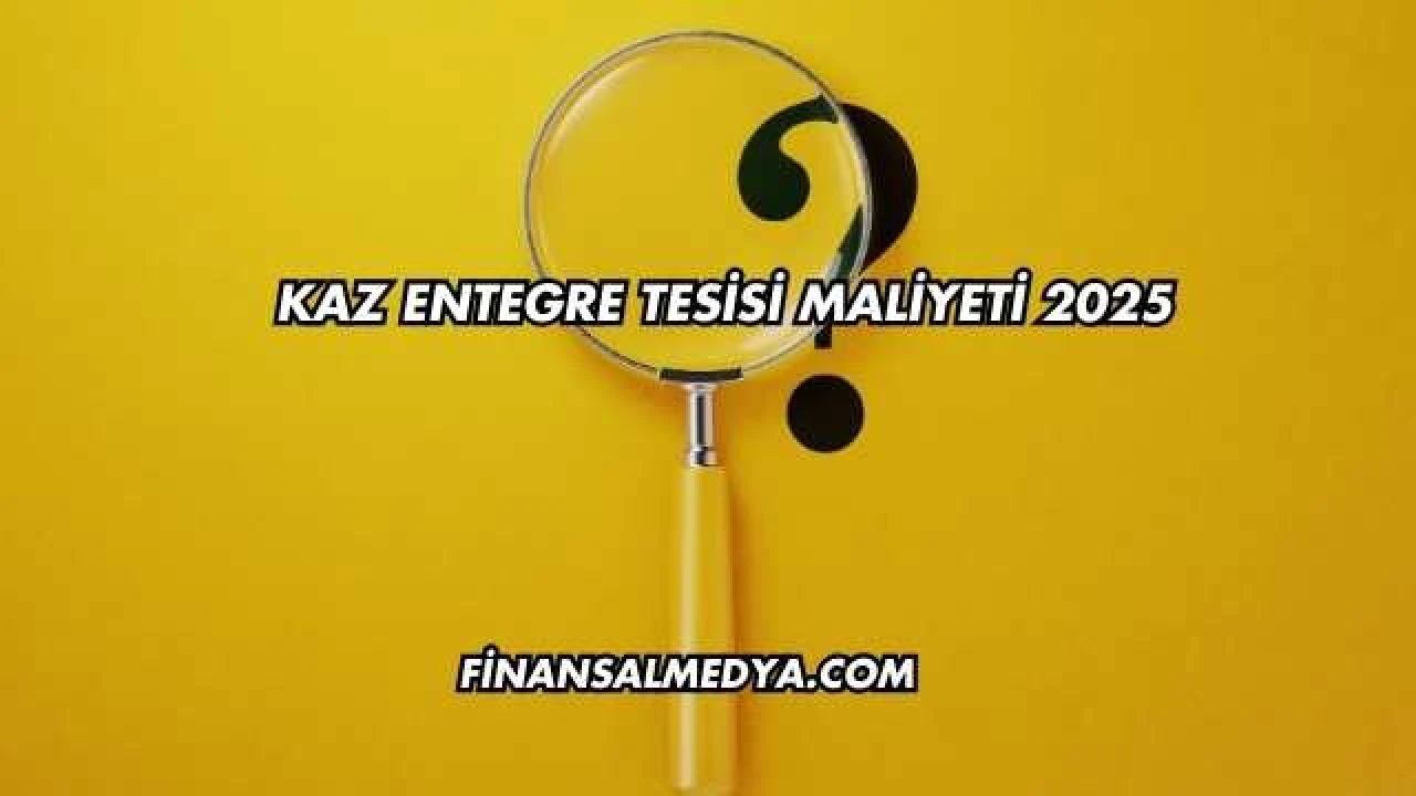 Kaz Entegre Tesisi Maliyeti 2025