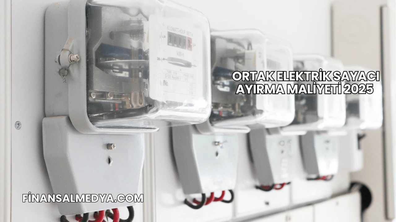 Ortak Elektrik Sayacı Ayırma Maliyeti 2025