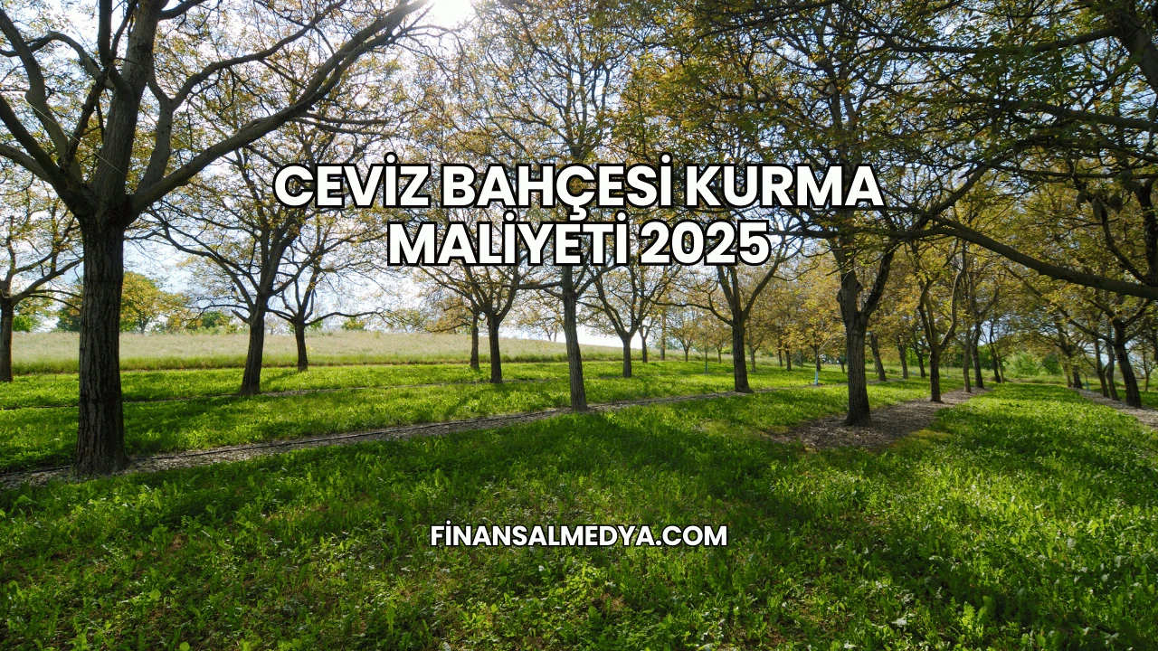 Ceviz Bahçesi Kurma Maliyeti 2025