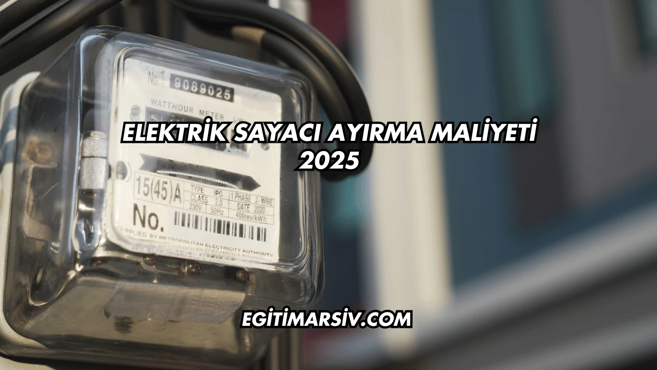 Elektrik Sayacı Ayırma Maliyeti 2025
