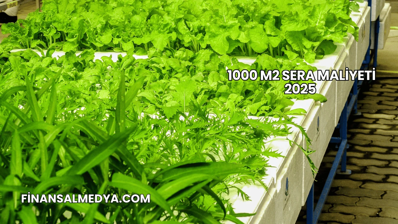 1000 m2 Sera Maliyeti 2025