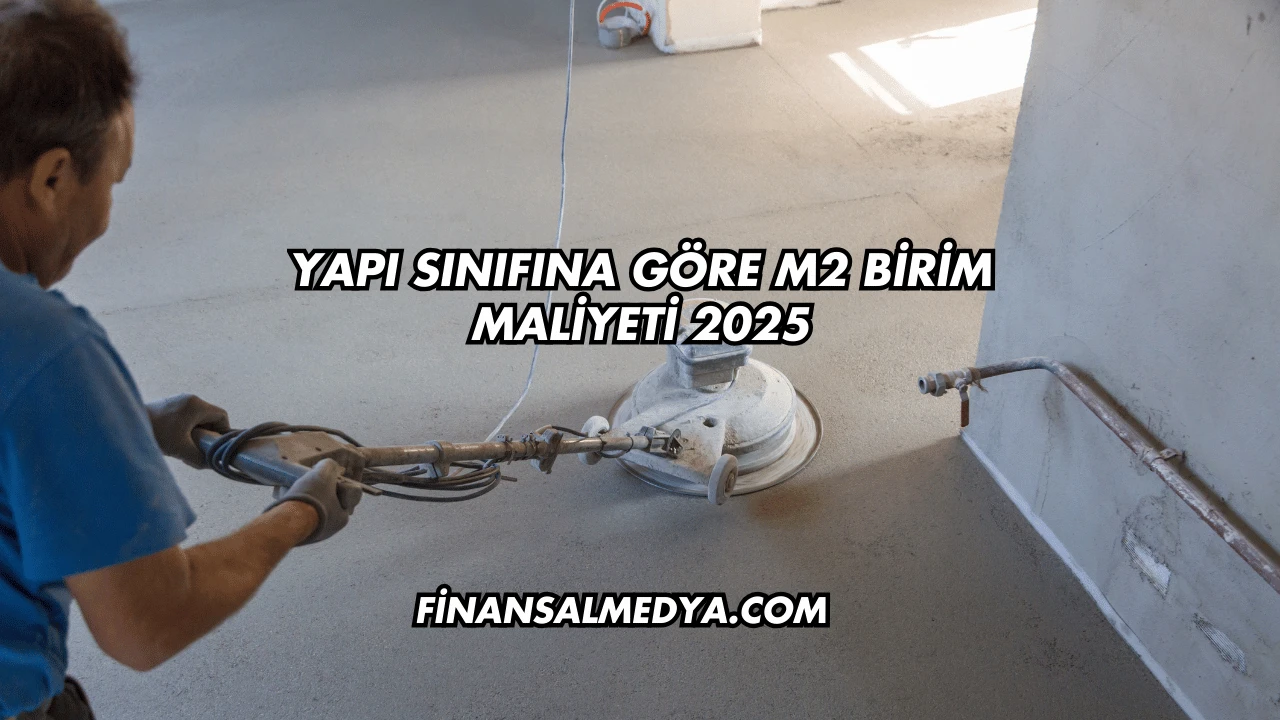 Yapı Sınıfına Göre m2 Birim Maliyeti 2025