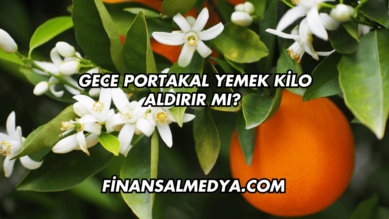 Gece Portakal Yemek Kilo Aldırır mı?