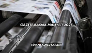Gazete Basma Maliyeti 2025