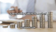 Suriyelilerin Türkiye'ye Maliyeti