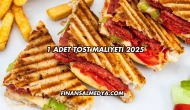 1 Adet Tost Maliyeti 2025