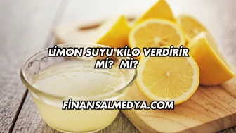 Limon Suyu Kilo Verdirir mi?