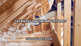 Tavan Ses Yalıtımı Maliyeti 2025