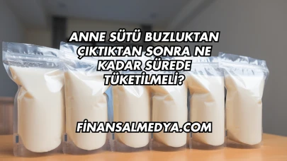 Anne Sütü Buzluktan Çıktıktan Sonra Ne Kadar Sürede Tüketilmeli?