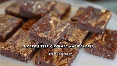 2 Kare Bitter Çikolata Kaç Kalori?