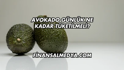 Avokado Günlük Ne Kadar Tüketilmeli?
