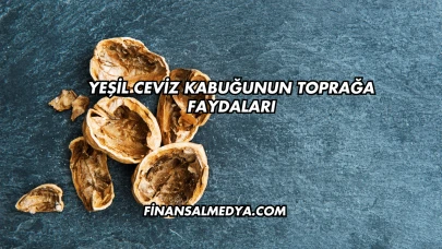 Yeşil Ceviz Kabuğunun Toprağa Faydaları