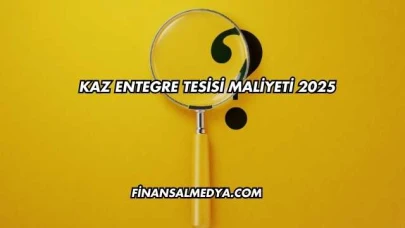 Kaz Entegre Tesisi Maliyeti 2025
