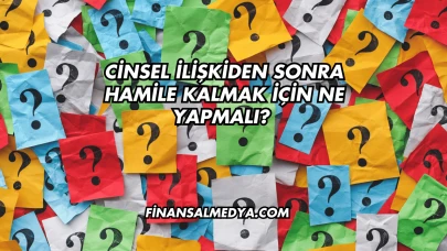 Cinsel İlişkiden Sonra Hamile Kalmak İçin Ne Yapmalı?