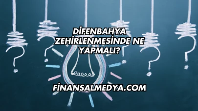 Difenbahya Zehirlenmesinde Ne Yapmalı?