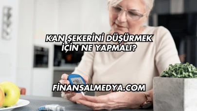 Kan Şekerini Düşürmek İçin Ne Yapmalı?
