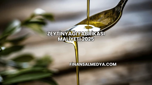 Zeytinyağı Fabrikası Maliyeti 2025