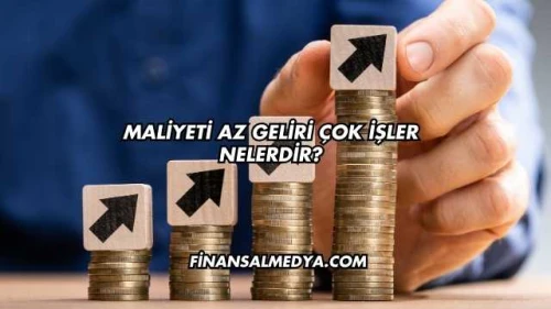 Maliyeti Az Geliri Çok İşler Nelerdir?