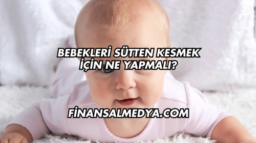 Bebekleri Sütten Kesmek İçin Ne Yapmalı?