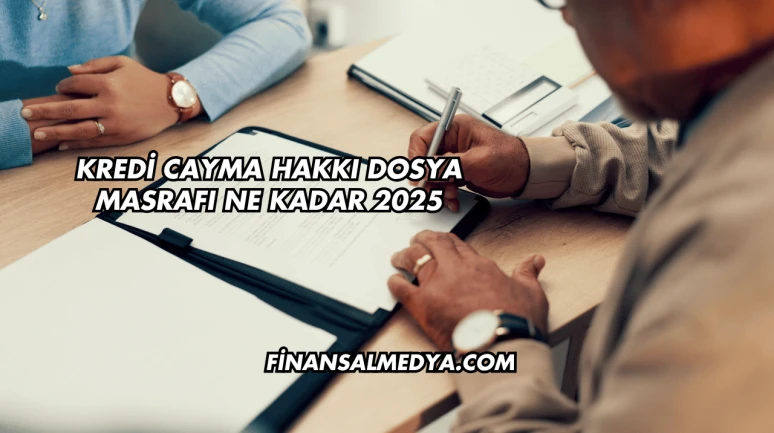 Kredi Cayma Hakkı Dosya Masrafı Ne Kadar 2025