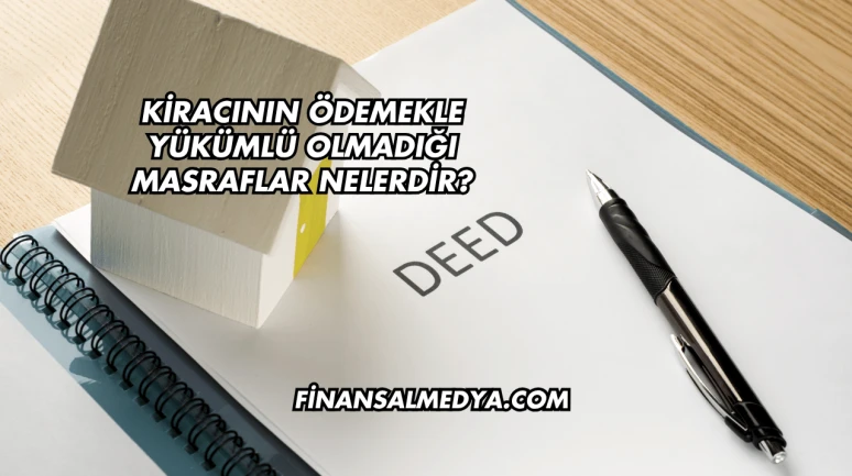 Kiracının Ödemekle Yükümlü Olmadığı Masraflar Nelerdir?