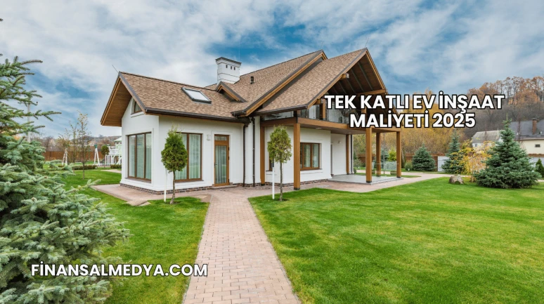 Tek Katlı Ev İnşaat Maliyeti 2025