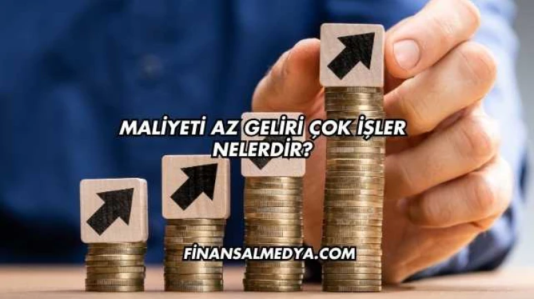 Maliyeti Az Geliri Çok İşler Nelerdir?