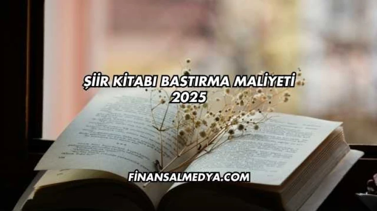 Şiir Kitabı Bastırma Maliyeti 2025