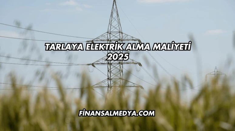 Tarlaya Elektrik Alma Maliyeti 2025