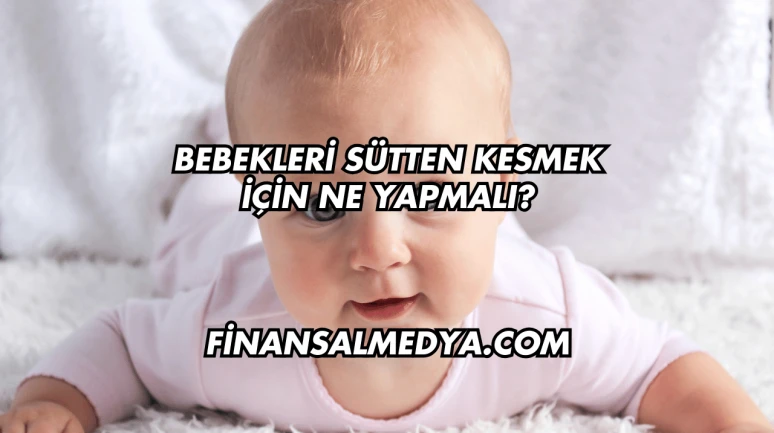 Bebekleri Sütten Kesmek İçin Ne Yapmalı?