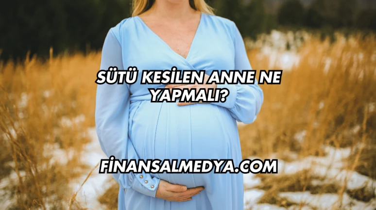 Sütü Kesilen Anne Ne Yapmalı?